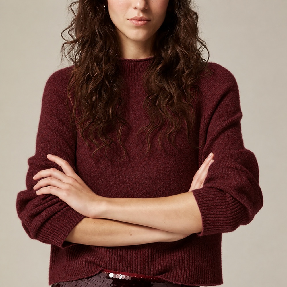 J.Crew Rollneck™ sweater in Supersoft Merino-Alpaca blend  yarn